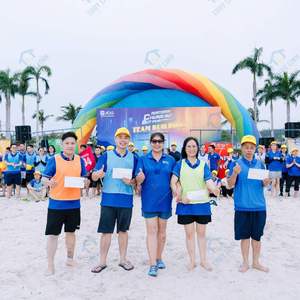 ซุ้มโค้งเป่าลมรุ่น Easy Rainbow สำหรับกิจกรรมกลางแจ้ง ยี่ห้อ Thuy Linh สำหรับสร้างทีมพิมพ์ลายด้วย UV ผลิตในเวียดนาม ขนาดใหญ่กว่า 12 ฟุต พร้อมปั๊มลมไฟฟ้า - Product Image 6