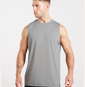 Débardeurs Homme Personnalisés en Spandex et Polyester avec Logo Brodé – Respirants, Tricotés, Sans Manches, Idéaux pour l'Entraînement en Extérieur et la Salle de Sport - Product Image 1
