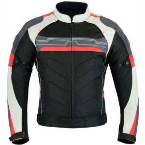 Men's Black Red <b>White</b> Leather Motorcycle <b>Jacket</b> Windproof Zipper Closure Stand Collar Moto <b>Biker</b> Style Autumn Wear - Product Image 3