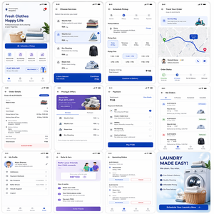 Développement d'une application avancée de réservation de blanchisserie avec suivi des commandes en temps réel, planification des prélèvements et gestion des livraisons - Product Image 1
