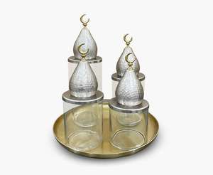 Bol décoratif pour dattes et desserts du Ramadan, couleur or, design personnalisé gravé, fait main, respectueux de l'environnement - Product Image 4