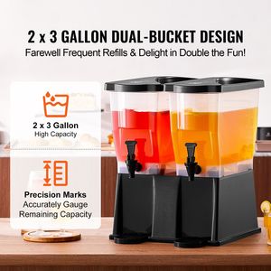 Dispenser per Succhi in Plastica da 5L con 2 Rubinetti e Coperchi per Feste - Tè Freddo e Limonata - Product Image 2