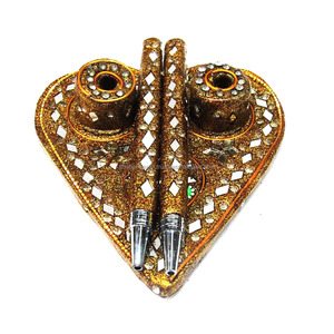 Porte-stylo de bureau décoratif fantaisie en laque perlée pour usage professionnel, porte-crayons fantaisie en strass pour cadeau souvenir - Product Image 1