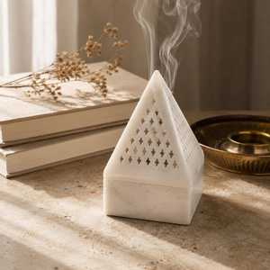 Nuevo y Exclusivo Quemador de Incienso de Mármol Hecho a Mano, Artesanía Hs Husnain, Quemador de Incienso Religioso Ecológico para Decoración del Hogar - Product Image 4