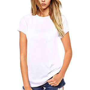 Camiseta de algodón pesado de manga corta con cuello redondo y hombros caídos para mujer, nueva moda al por mayor - Product Image 5