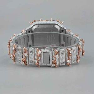 Montre de luxe en diamant avec boîtier en acier inoxydable pour les professionnels du monde des affaires, disponible en grande quantité - Product Image 4