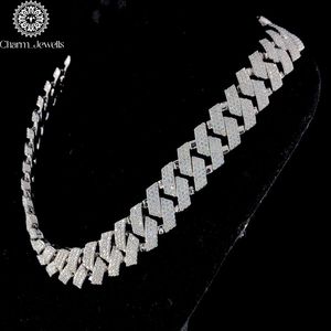 Charm_Jewells <b>Statement</b> <b>Necklace</b> 925 Silver 14K Gold Plated Moissanite Ball Hiphop Link Chain IGI Certified Party Unisex Luxury - Product Image 5