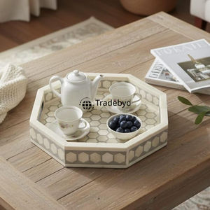 Sous-verre de luxe en os incrusté, accessoire décoratif haut de gamme pour café par Tradebyd - Product Image 1