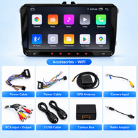 HANTUE Android 9 Inch GPS Navigasi Stereo Layar Sentuh Pemutar Multimedia Mobil Radio DSP/Carplay 2DIN Carplay Android Head Unit