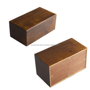 Urnas funerarias simples de madera pulidas y hechas a mano, urnas de cremación de madera Natural para cenizas, diseño - Product Image 3
