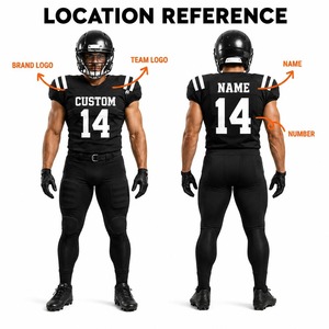 Hot Selling Custom Team Name Logo <b>Printing</b> On Front Modern Style Automated Cutting Technics American <b>Football</b> Kits For Adults - Product Image 2