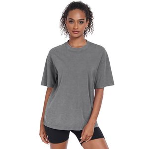 T-shirt Streetwear Femme en Coton Délavé Coupe Oversize Ample – Fournisseur en Gros - Product Image 3