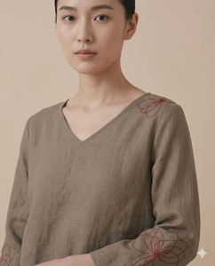 ชุดเดรสยูเครนแขนยาวคอวีแบบสองชิ้นสำหรับผู้หญิง ดีไซน์เรียบหรู สามารถสั่งตัดได้ ชุดเดรสยาวสไตล์เม็กซิกันสำหรับฤดูหนาว - Product Image 1