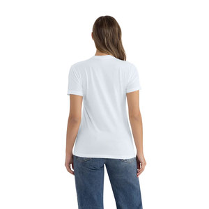 T-shirt CVC pour femmes, qualité supérieure, mélange coton/polyester 60/40, doux, col rond unisexe, idéal pour impression personnalisée - Product Image 2