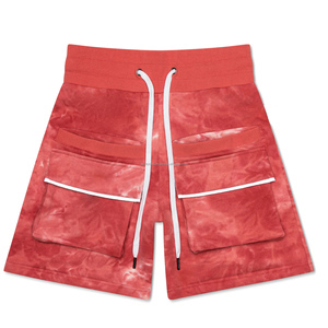 Shorts cyclistes taille haute pour hommes, sur mesure, en coton et maille, écologiques, tie-dye uni, collection été 2026 – Vente en gros - Product Image 2