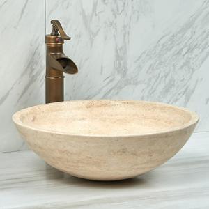 Premium Natural Marble Factory Direct Price Round Shape Bathroom Marble Stone Counter Top Wash <b>Basin</b> Sink - Product Image 2