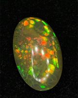 Opale d'Éthiopie naturelle, cabochon, motif nid d'abeille.