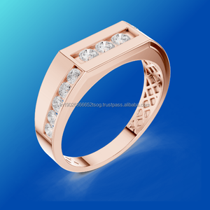 แหวนไข่มุกชุบทอง14K สำหรับผู้หญิงประดับอัญมณีสีทอง - Product Image 1