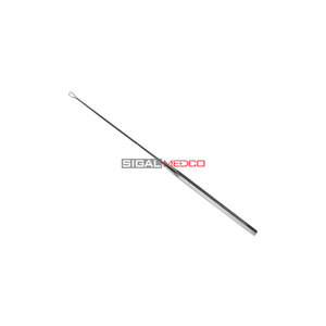 Curette Dermique Chirurgicale Professionnelle en Acier Inoxydable à Manche Solide, Boucle Auriculaire STR SM 160 MM, Instrument de Dermatologie de Précision pour la Peau - Product Image 1