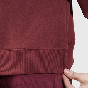 Sweat-shirt d'hiver pour femme fabriqué en usine, col rond, 100% coton, haute qualité, écologique, taille plus, pull-over - Product Image 5
