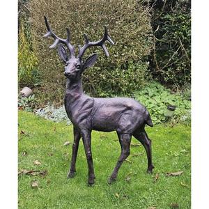 Estatua de Reno de Tamaño Real Hecha a Mano con Técnica de Fundición, Decoración Navideña, Artículos para Eventos, Escultura de Ciervo de Bronce Personalizable - Product Image 6
