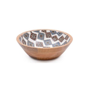 Tazón de Madera Multicolor de Diseño Antiguo para Mesa de Comedor, Tazón Decorativo de Madera para Servir, Proveedor Personalizado en India - Product Image 1