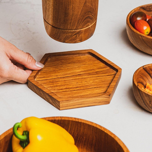 Posavasos de Madera Personalizados al por Mayor con Logotipo OEM, de Corcho de Acacia, Bambú, Nogal y Haya, para Tazas de Té, para Uso en Mesa - Product Image 6