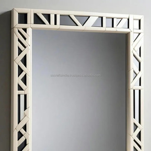 Espejo con incrustaciones de hueso hecho artesanalmente más vendido para decoración de pared elegante de tocador o vestíbulo disponible para suministro mundial - Product Image 4