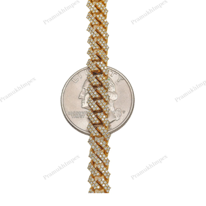 Elegante Cadena Cubana de 16 Pulgadas y 7MM con Incrustaciones de Moissanita, Plata de Ley 925, Cierre Extensible, Joyería de Lujo Estilo Hip Hop - Product Image 4