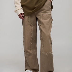 กางเกงยีนส์ OEM แบบสั่งทำ กางเกงยีนส์ทรงตรง กางเกงยีนส์ผู้ชาย MOQ ต่ำ รับผลิตแบรนด์ส่วนตัว สำหรับตลาดสหรัฐอเมริกา - Product Image 3