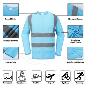 Reflective ANSI Class 2 Waterproof <b>LED</b> Flash Professional High Visibility Safety Sweatshirt Logo for Daily Industrial Use - Product Image 4