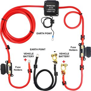 Kit di Isolamento Doppia Batteria 6m 12V, Sistema Relè di Carica Automatica 140AMP VSR per Camper, Imbarcazioni, Auto, Camion - Compatibilità 100% - Product Image 3