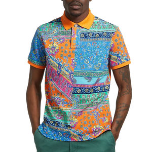 Camiseta polo sublimada personalizada para hombre, cosida, informal, antiarrugas, transpirable y cómoda. - Product Image 1