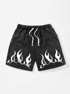 Ensemble deux pièces pour homme avec impression personnalisée, sweat à capuche et short de jogging éco-responsables à taille élastique, survêtement deux pièces - Product Image 2