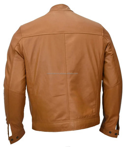 Men's Single-Breasted <b>Genuine</b> Leather Jacket in Solid Color Winter Lapel Plus Size Breathable Waterproof Windproof Heated Coats - Product Image 4