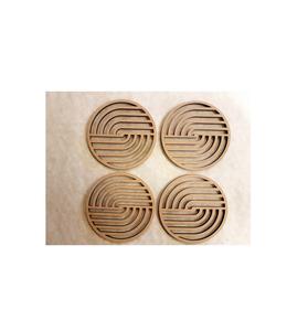 Ensemble de sous-verres en bambou écologique pour une vie durable, protection des boissons chaudes et froides - Product Image 2