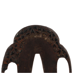 Tanto japonais de la période Edo, tsuba en fer avec incrustation d'argent, motif fleur de cerisier, non marqué - Product Image 3