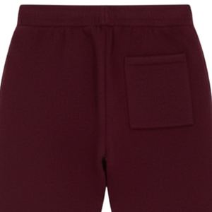 Pantalon de jogging en maille bordeaux décontracté, taille élastique, vêtement de détente, pantalon en maille douce, coupe décontractée pour hommes et femmes - Product Image 4