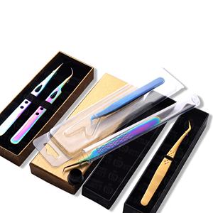 Juego de Pinzas para Pestañas en Caja, Pinzas de Precisión para Volumen de Pestañas, Ligeras, de Acero Inoxidable, Empaque con Logotipo Personalizado, Compradores Mayoristas - Product Image 4