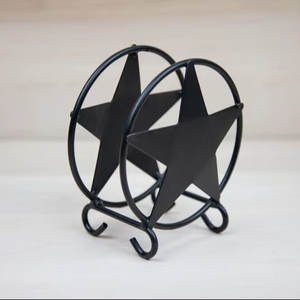 Metal Star Napkin <b>Holder</b> - Amish Handmade in USA - Wrought Iron - Product Image 1