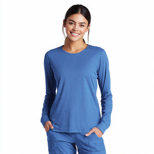 Camisetas de Manga Larga de Algodón Tejido para Enfermeras y Médicos - Uniforme Médico Transpirable y Cómodo - Product Image 2