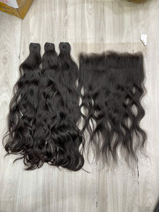 Extensions de cheveux naturels frontales 13x6, 100% cheveux humains bruts non traités - Product Image 6
