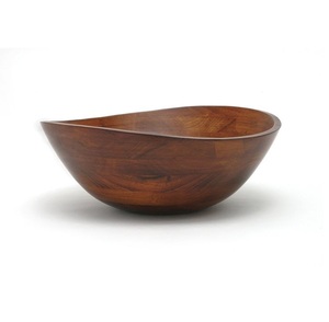 Bol en bois artisanal avec rayures en bois d'acacia, bol décoratif élégant pour la décoration de la table à manger à la maison et idée cadeau unique - Product Image 6