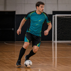 Vêtements de futsal personnalisés en gros, maillot de football respirant sublimé et short, ensemble uniforme d'entraînement de football pour hommes - Product Image 5