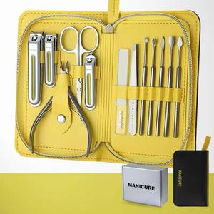 Manicure <b>Kit</b> 12 In 1 Stainless Steel <b>Nail</b> Care Tools Set Portable Case Classic Style Adult Use - Product Image 3