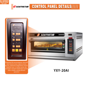 Nuevo <span class=keywords><strong>Horno</strong></span> a Gas Southstar <span class=keywords><strong>de</strong></span> Fábrica con Puerta <span class=keywords><strong>de</strong></span> Vidrio Grande, 1 Plataforma, 2 Bandejas, Panel Digital, 220V para Uso Comercial - Product Image 2