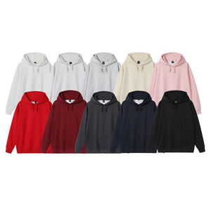 Heavyweight 300gsm Hoodies Men Custom logo 100% Cotton Regular fit Plain Hoodies No <b>String</b> - Product Image 1
