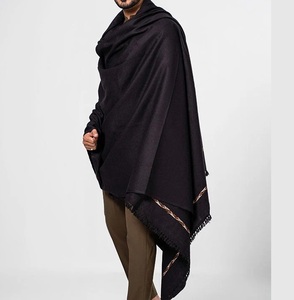 High Quality Customized Design Made Embroidered Woolen Men Tribal Punjabi <b>Shawls</b> Winter Gents Street Wear <b>Wool</b> <b>Shawls</b> Breathable - Product Image 1