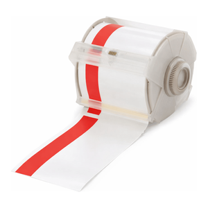 Cinta de Etiquetas Autoadhesivas de PVC Duradera de 4 Pulgadas Brady con Franja de Advertencia para Marcado de Seguridad GlobalMark - Product Image 3