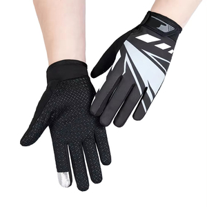 Gants de cyclisme professionnels |   Design texturé minimaliste et discret, tout noir |   Prix direct usine - Product Image 3
